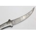 Handmade Dagger Knife Damascus Steel Blade Silver Wire Work Tiger Handle A 174